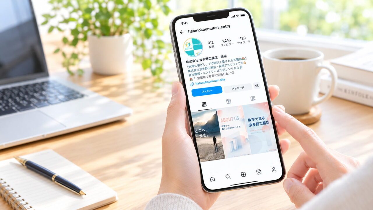 【採用Instagram】会社の基本情報や「数字で見る波多野工務店」を公開中！